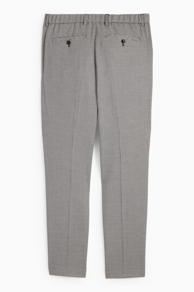 Uomo - Pantaloni coordinabili - regular fit - Flex - a quadretti - bianco / nero