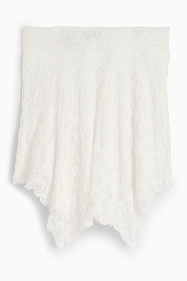 Damen - Spitzenrock - cremeweiß