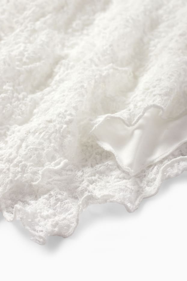 Damen - Spitzenrock - cremeweiß