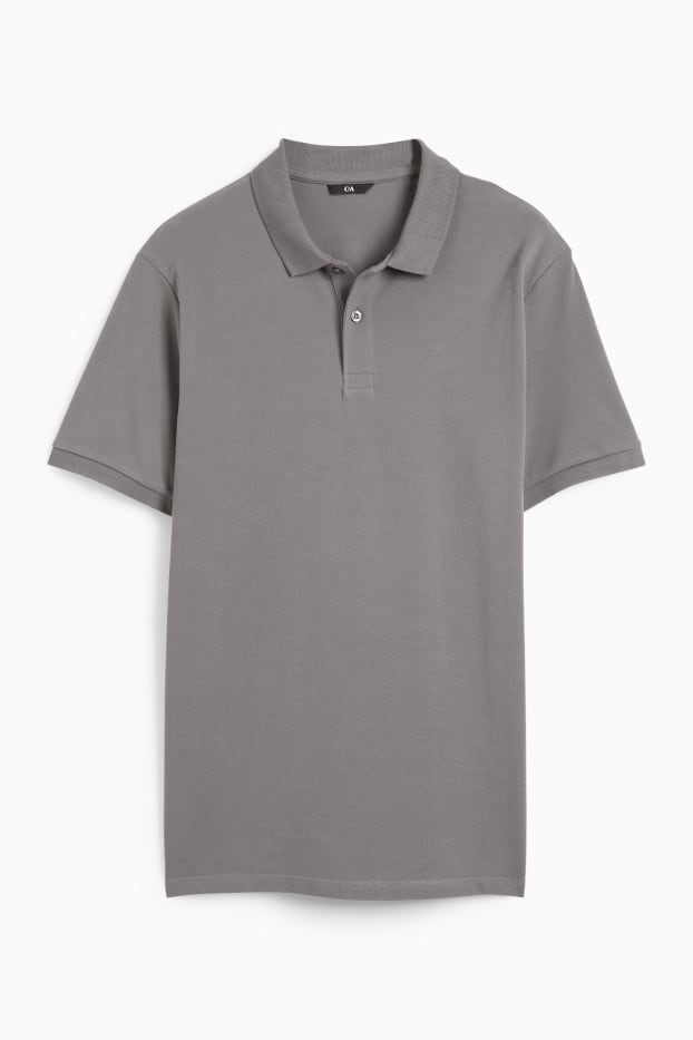 Hommes - Polo - regular fit - gris foncé