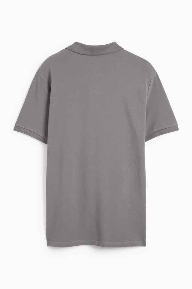 Hommes - Polo - regular fit - gris foncé