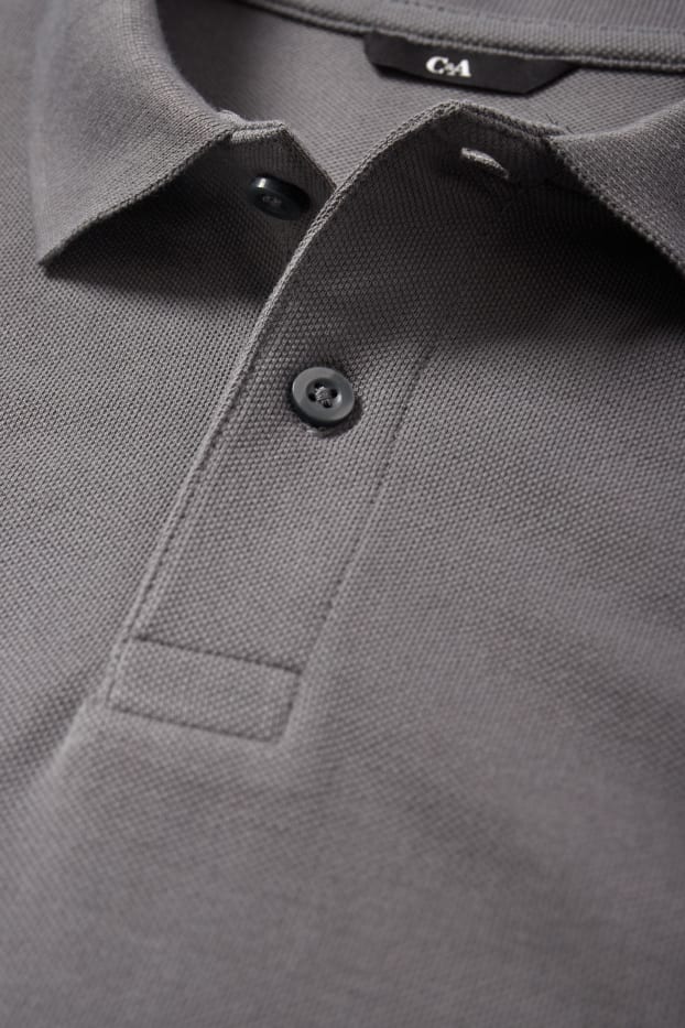Hommes - Polo - regular fit - gris foncé