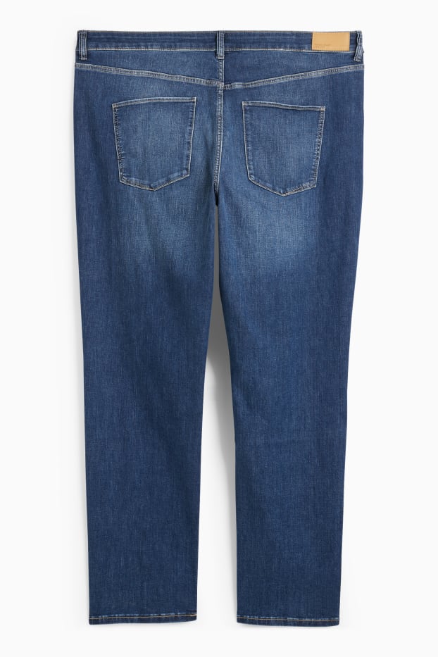 Dames - Straight jeans - mid waist - LYCRA® - jeansdonkerblauw