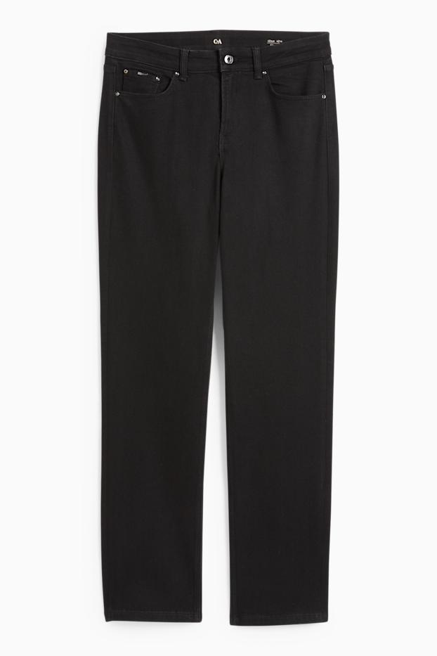 Femmes - Straight jean - mid waist - LYCRA® - noir