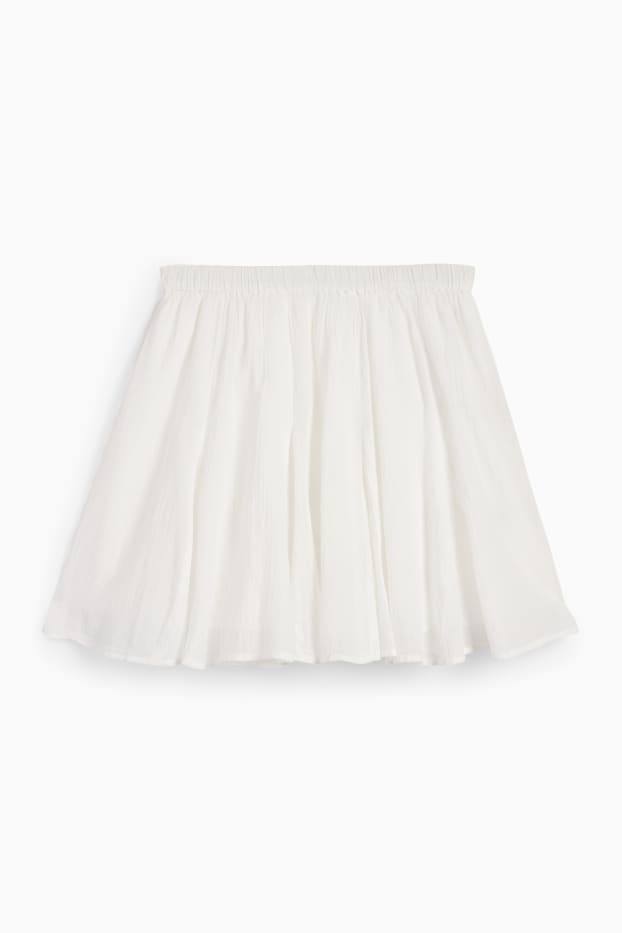 Femmes - Mini-jupe - blanc