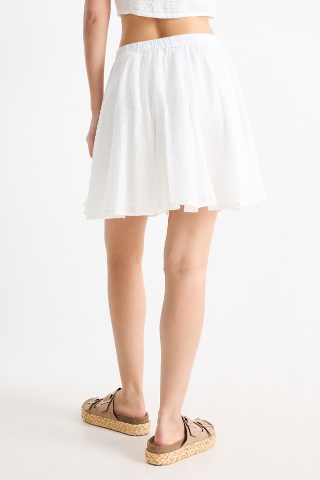 Femmes - Mini-jupe - blanc