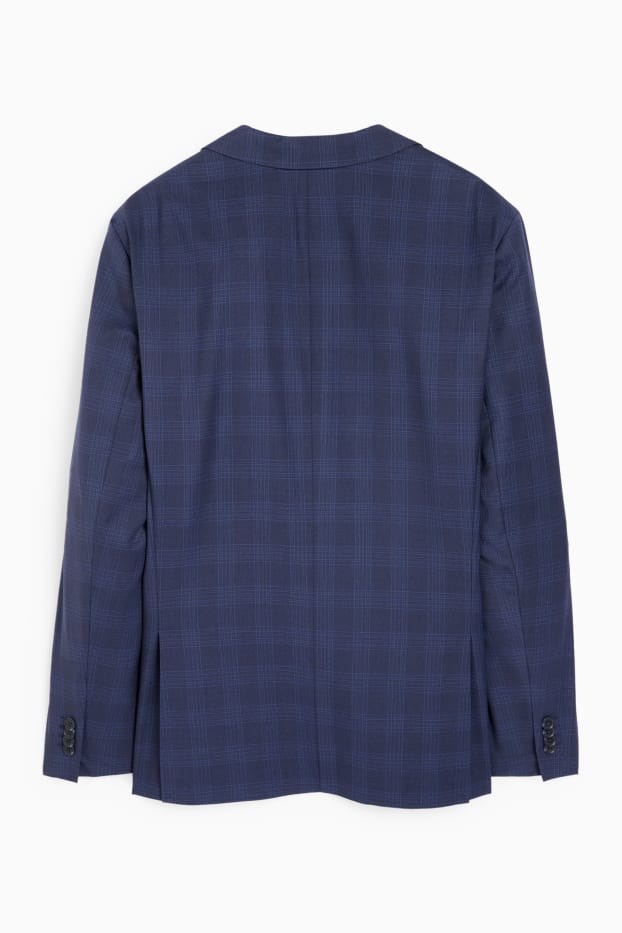 Hommes - Veste de costume - regular fit - Flex - à carreaux - bleu foncé