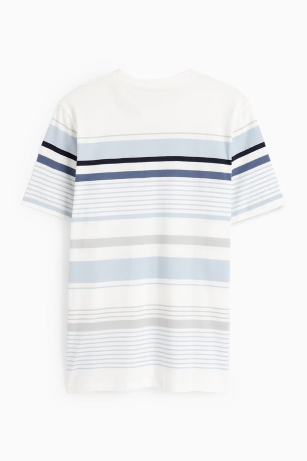 Uomo - T-shirt - a righe - bianco