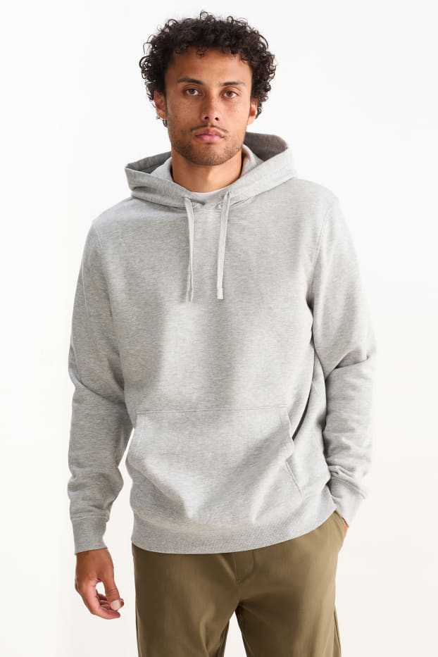 Herren - Hoodie - grau-melange