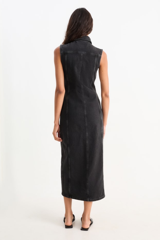 Women - Denim dress - LYCRA® - denim-dark gray
