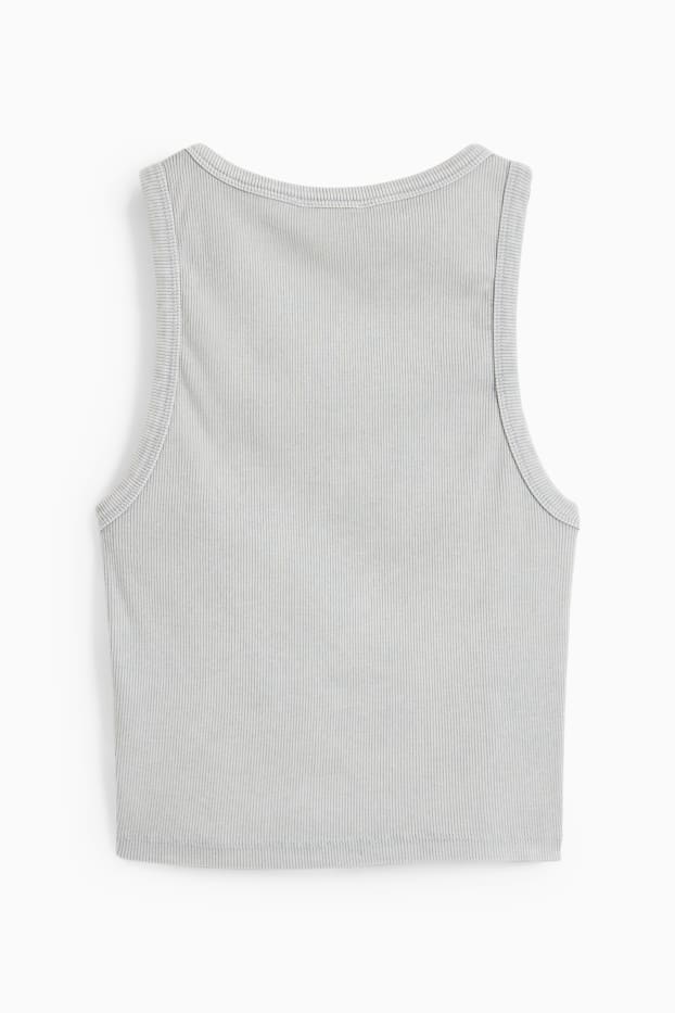 Women - Cropped top - light gray