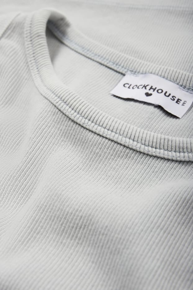 Women - Cropped top - light gray