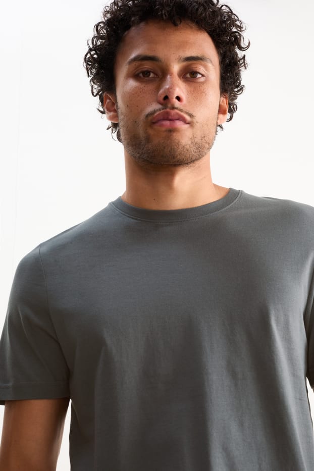 Herren - T-Shirt - Regular Fit - dunkelgrau