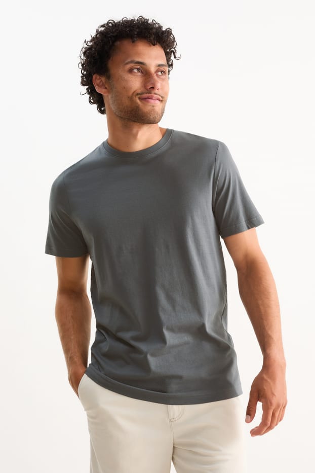 Herren - T-Shirt - Regular Fit - dunkelgrau