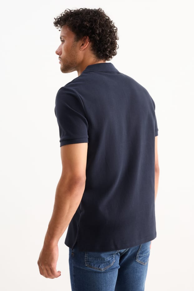 Heren - Set van 2 - poloshirt - zwart