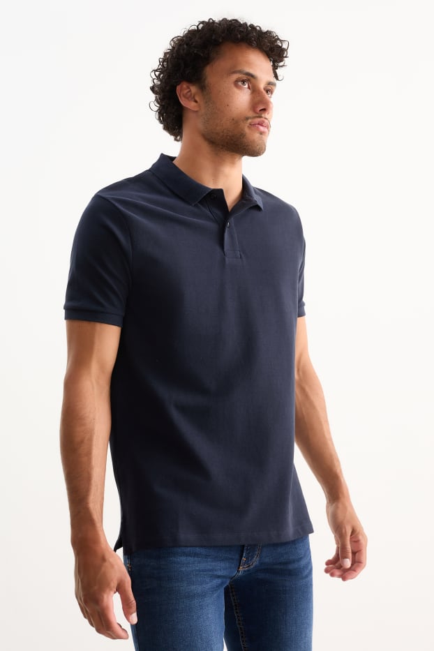 Heren - Set van 2 - poloshirt - zwart