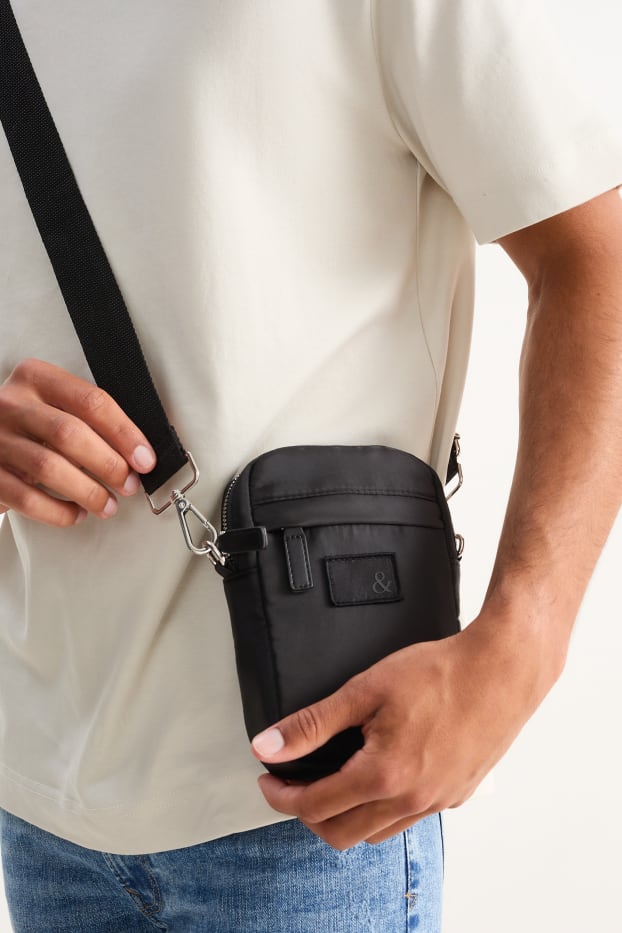 Home - Bandolera petita amb corretja extraïble - negre