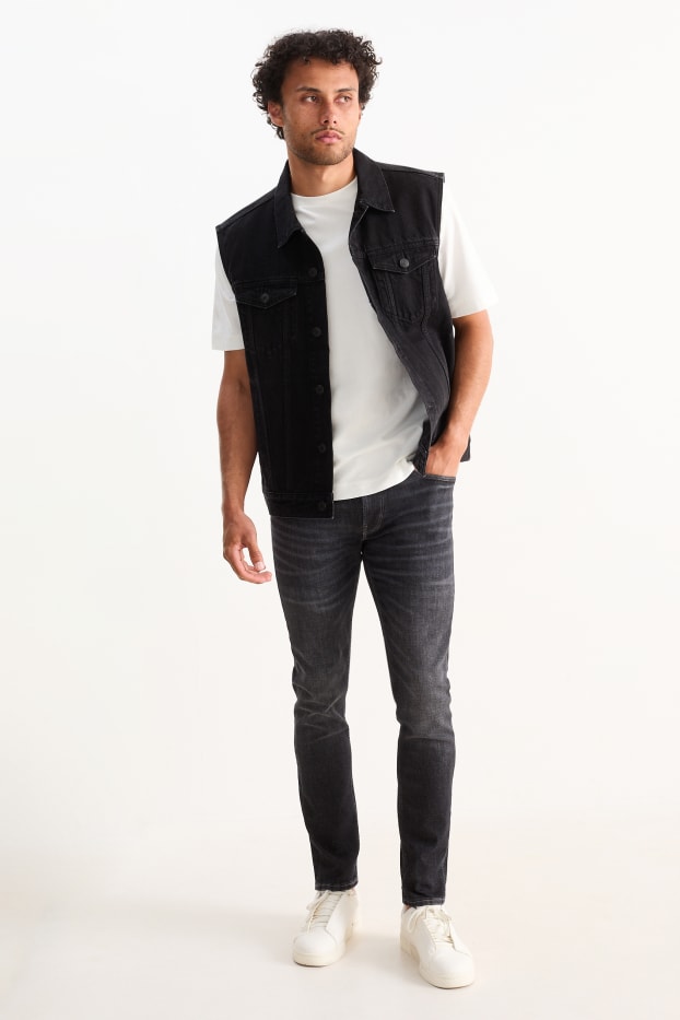 Bărbați - Skinny jeans - LYCRA® - denim-gri închis