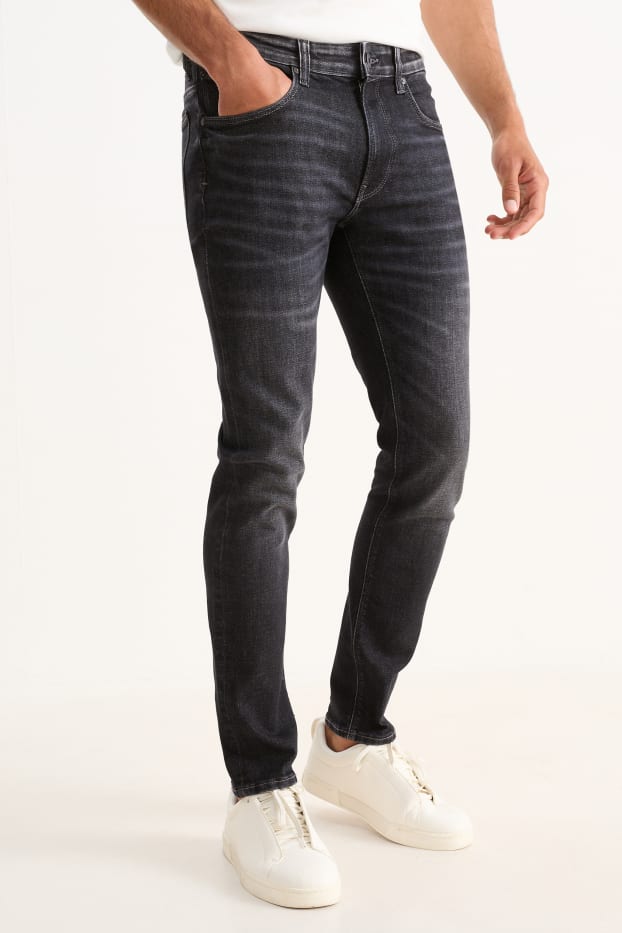 Bărbați - Skinny jeans - LYCRA® - denim-gri închis