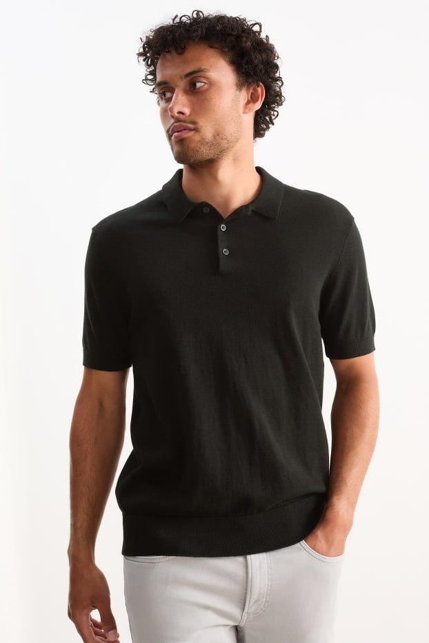 Heren - Poloshirt - zwart