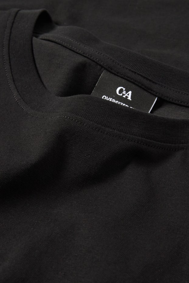 Hommes - T-shirt surdimensionné - noir