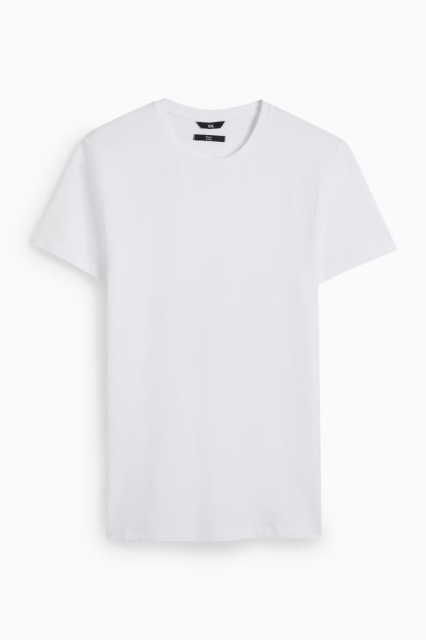 Men - T-shirt - slim fit - Flex - white