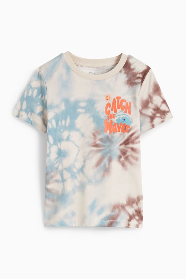 Children Boys - Short sleeve T-shirt - patterned - beige