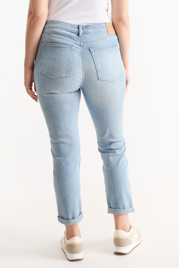Femmes - Boyfriend jean - mid waist - LYCRA® - jean bleu clair