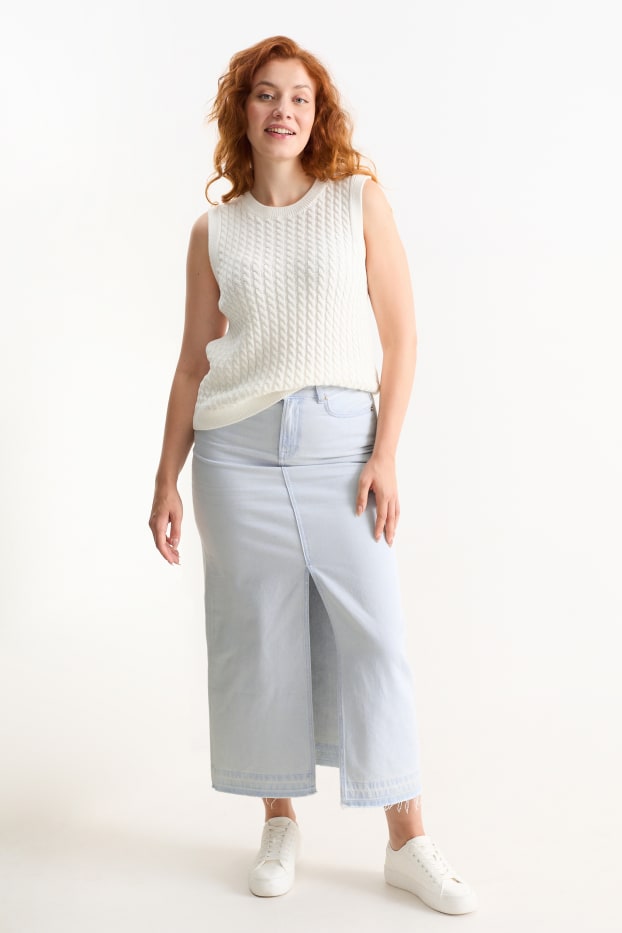 Dona - Faldilla texana - texà blau clar