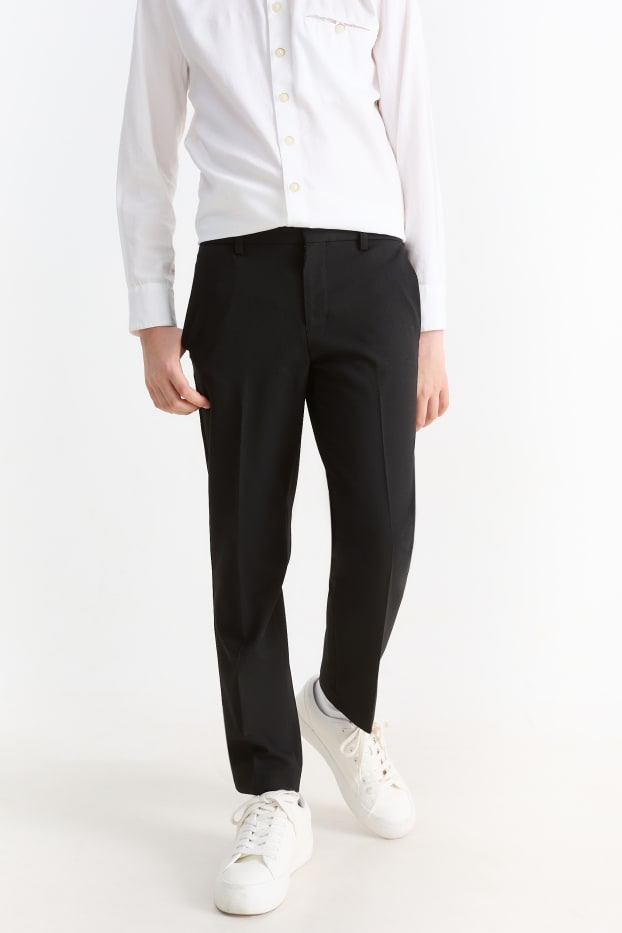 Kinder Buben - Baukasten-Hose - Stretch - LYCRA® - schwarz
