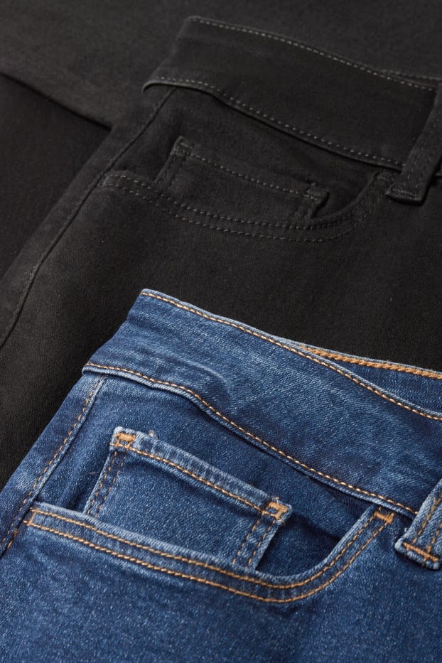 Damen - Multipack 2er - Jegging Jeans - High Waist - jeansblau