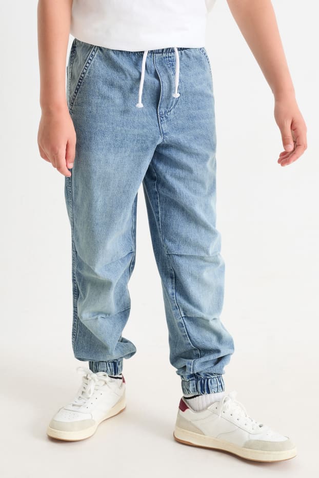 Kinderen: jongens - Loose fit jeans - jeanslichtblauw