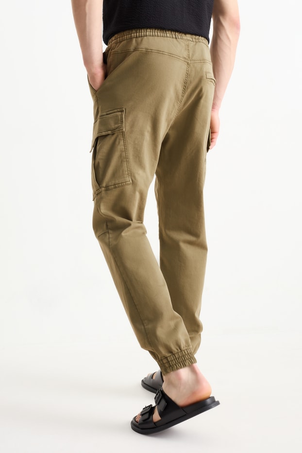 Hommes - Pantalon cargo - tapered fit - LYCRA® - kaki