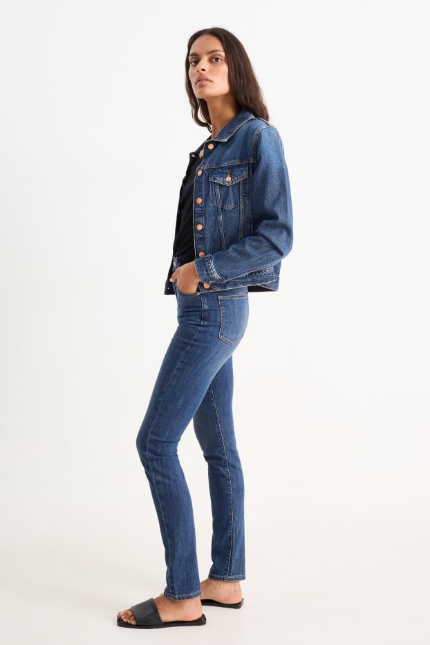 Dámské - Slim jeans - high waist - džíny - modré