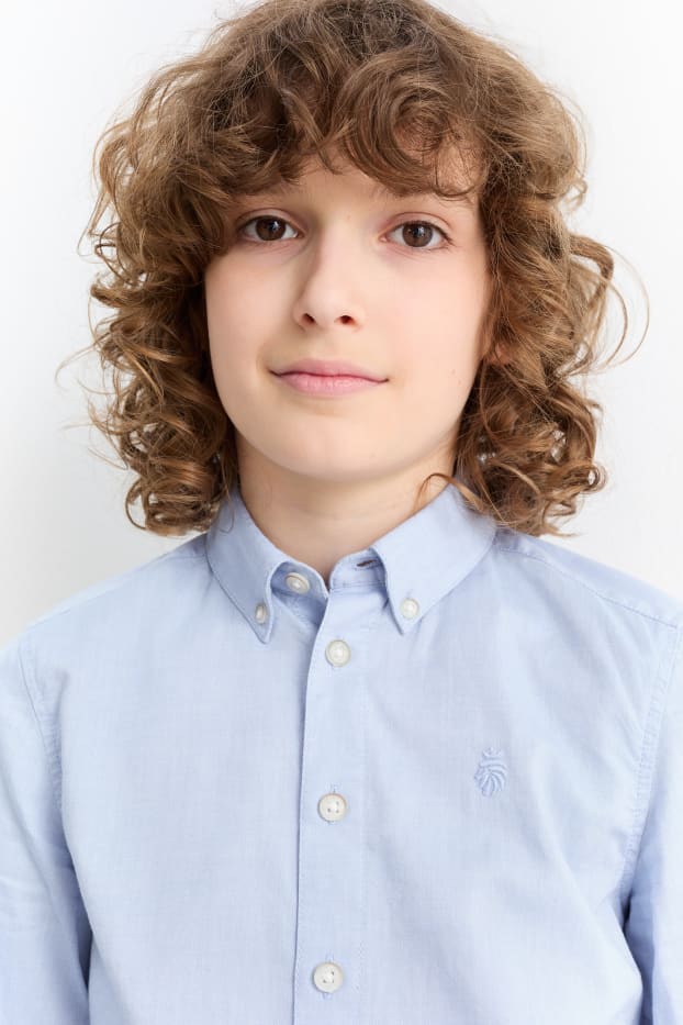 Kinderen: jongens - Overhemd - blauw