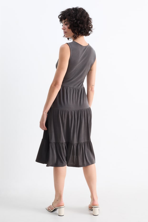 Damen - A-Linien Kleid - dunkelgrau
