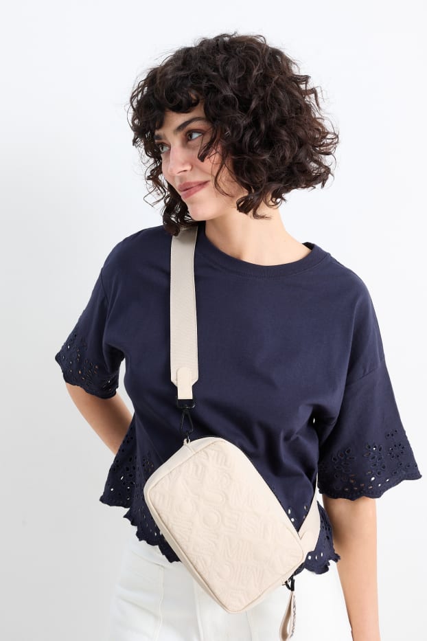 Femmes - Sac à bandoulière avec bandoulière amovible - Mickey Mouse - beige clair