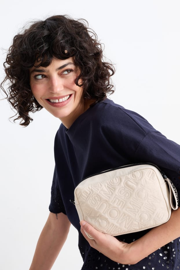 Femmes - Sac à bandoulière avec bandoulière amovible - Mickey Mouse - beige clair