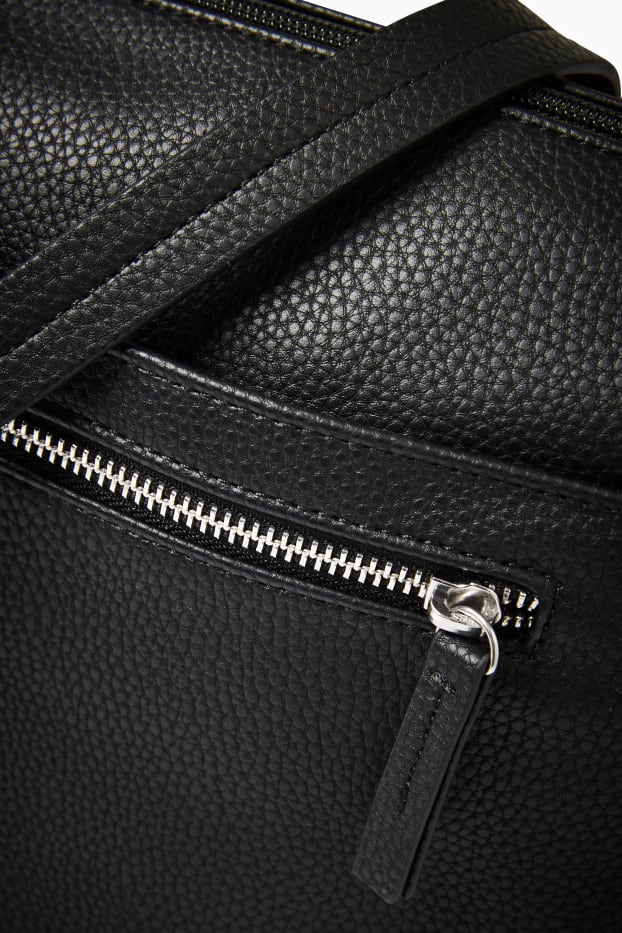 Donna - Borsa a tracolla - similpelle - nero