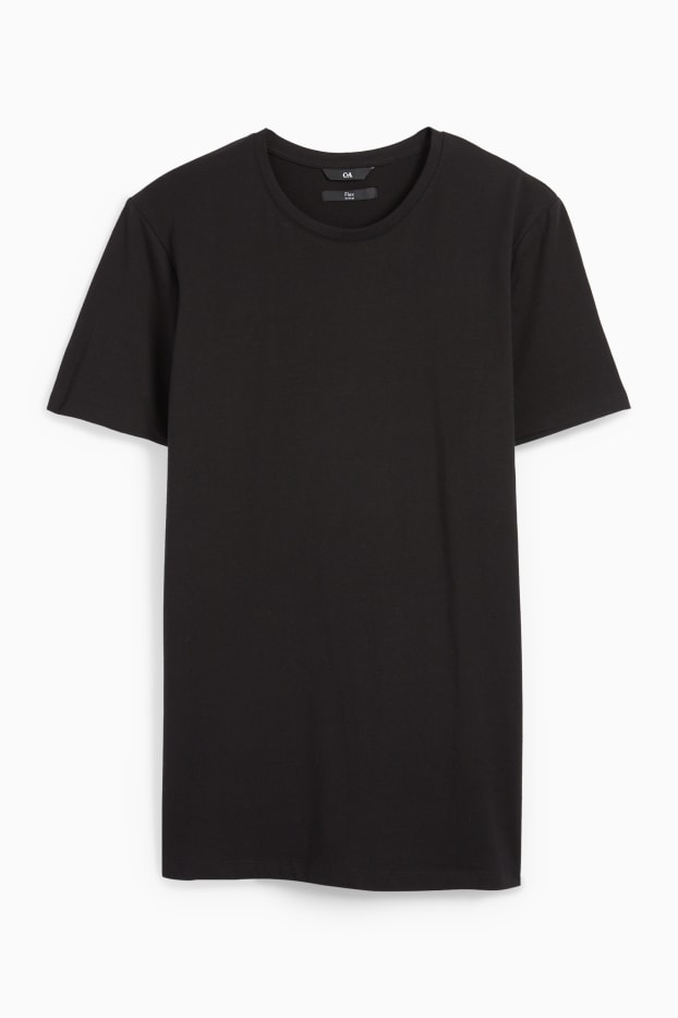 Men - T-shirt - slim fit - Flex - black