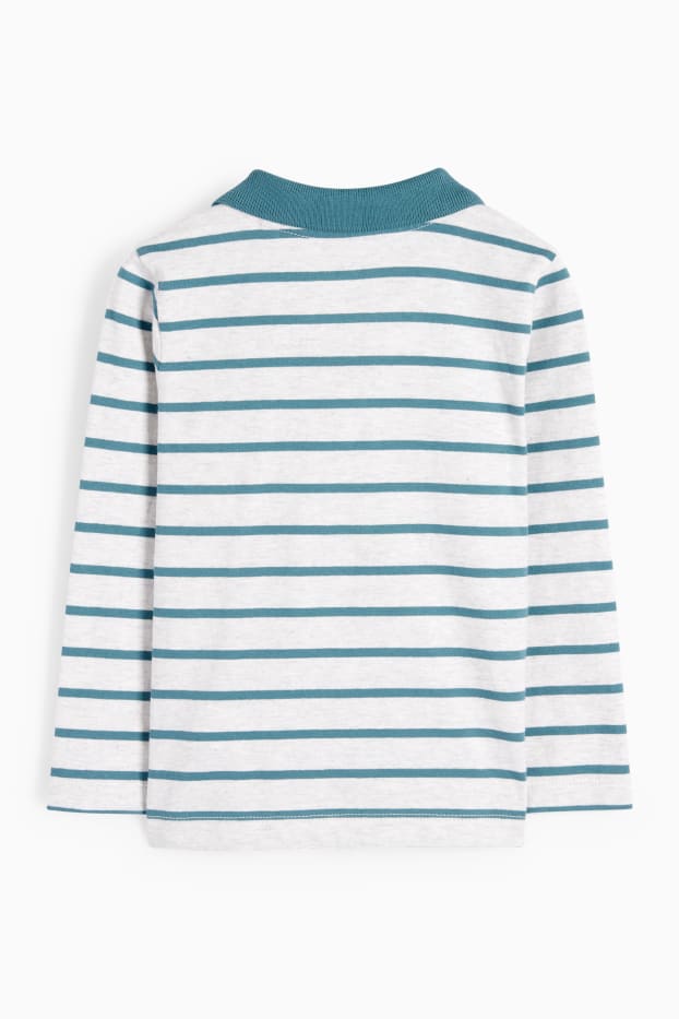 Bambini - Tigre - polo - a righe - grigio chiaro melange
