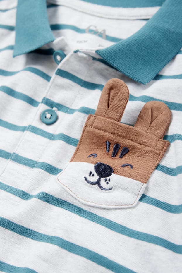 Bambini - Tigre - polo - a righe - grigio chiaro melange