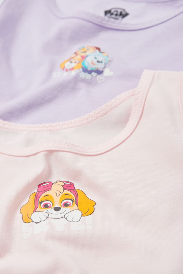 Kinderen: meisjes - Set van 2 - PAW Patrol - Skye, Everest - singlet - roze