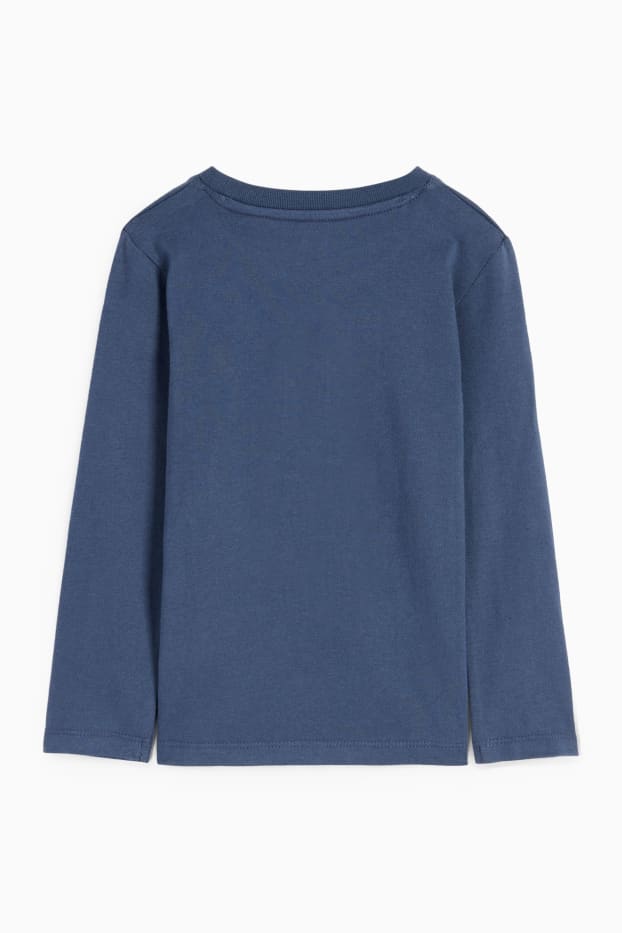 Kinder Jungen - Waschbär-Skater - Langarmshirt - dunkelblau