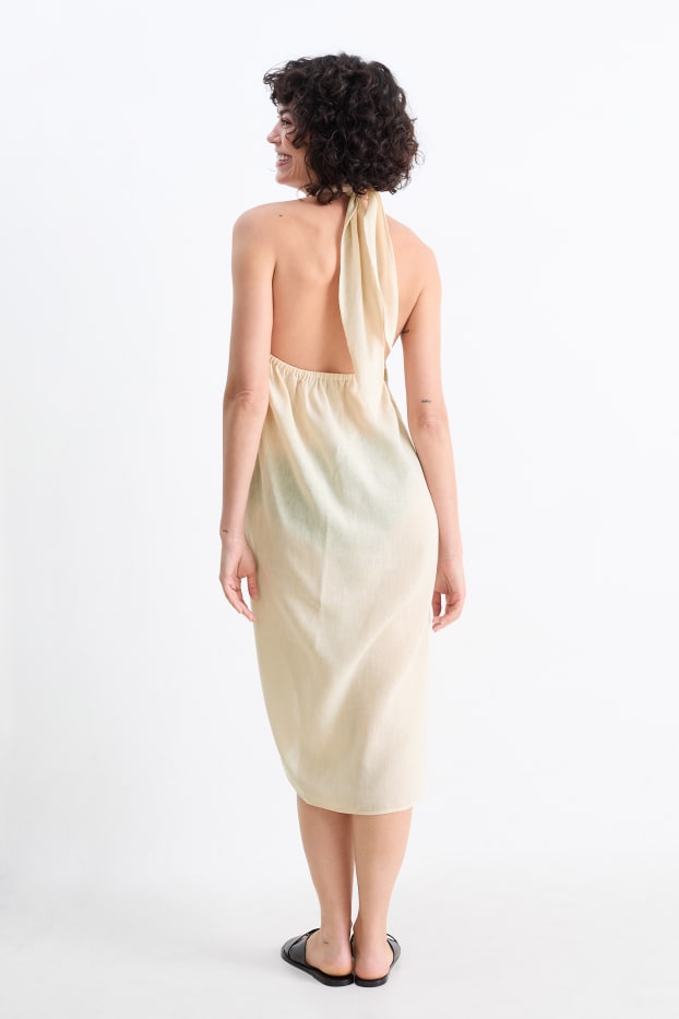 Femmes - Robe portefeuille - saumon