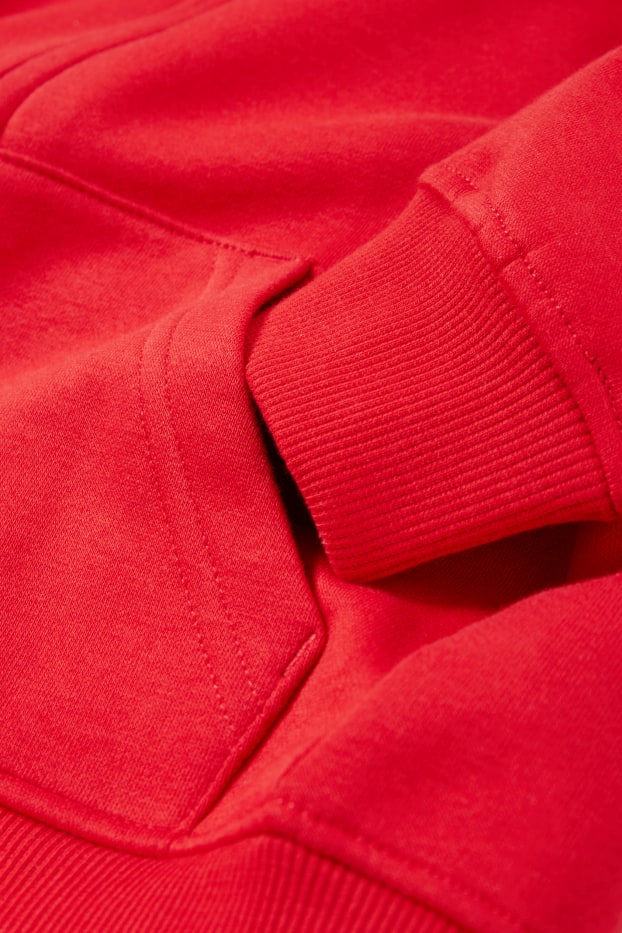 Bambini - Giacca di felpa con zip e cappuccio - rosso