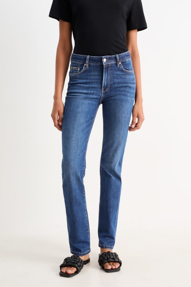Donna - Straight jeans - vita media - LYCRA® - jeans blu