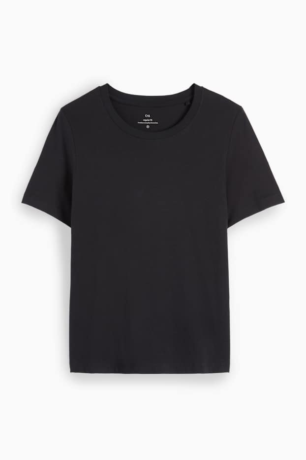 Dámské - Tričko - regular fit - černá
