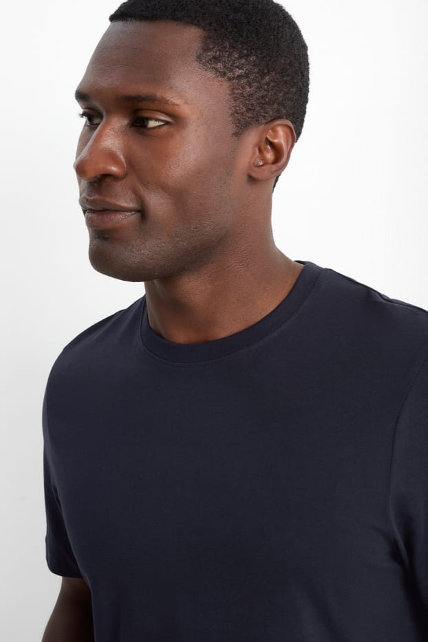 Men - T-shirt - regular fit  - dark blue