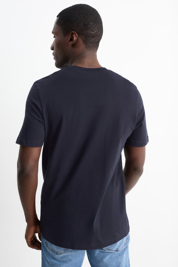 Men - T-shirt - regular fit  - dark blue